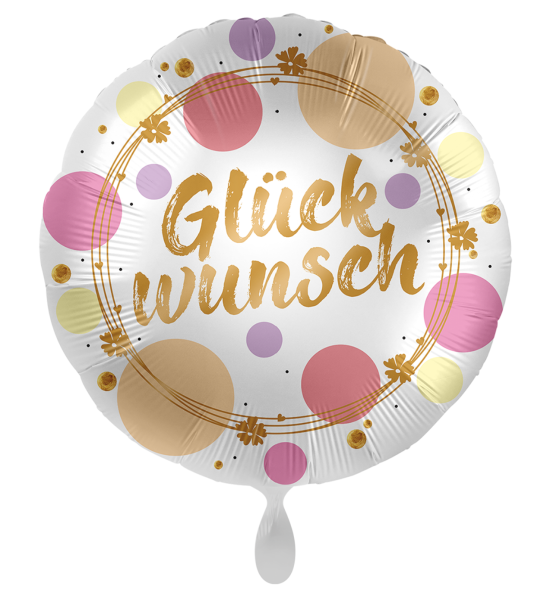 Folienballon - Shiny Dots, Glückwunsch - ø 43cm